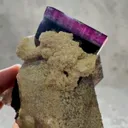 Purple cap Tourmaline with smoke Quartz on matrix specimen from Afghanistan - image 3