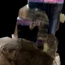 Purple cap Tourmaline with smoke Quartz on matrix specimen from Afghanistan - image 2