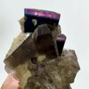 Purple cap Tourmaline with smoke Quartz on matrix specimen from Afghanistan - image 5