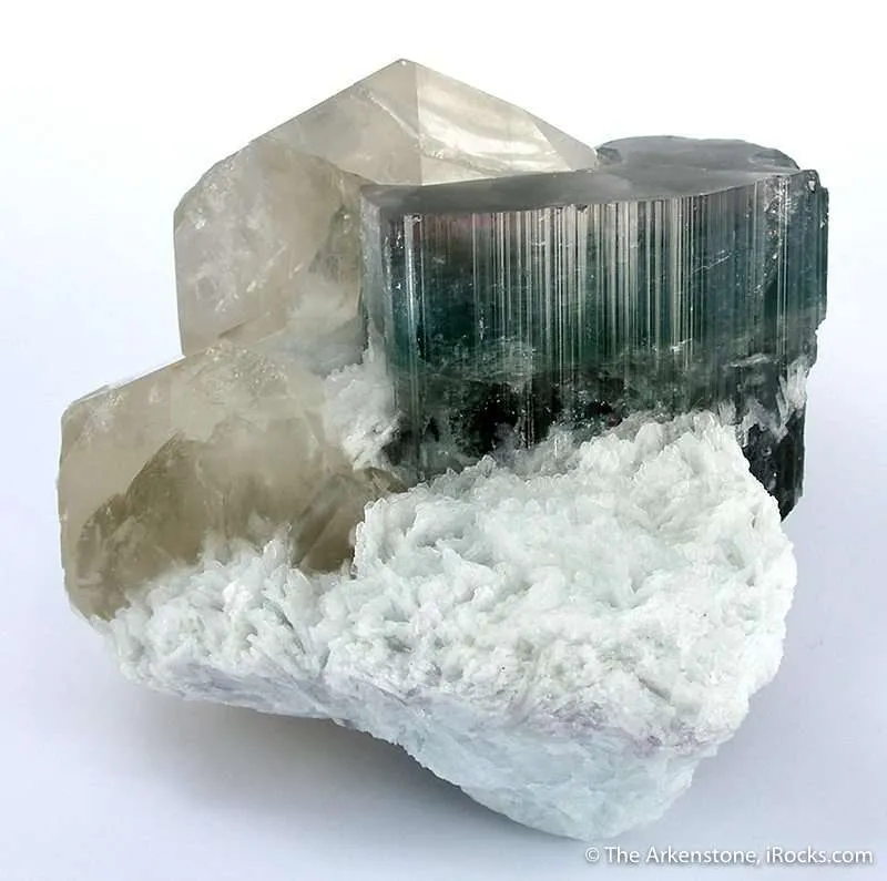 Purple-Capped Tourmaline, Quartz, Albite - image 2