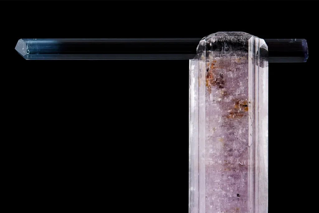 Purple Fluorapatite with Tourmaline - image 2