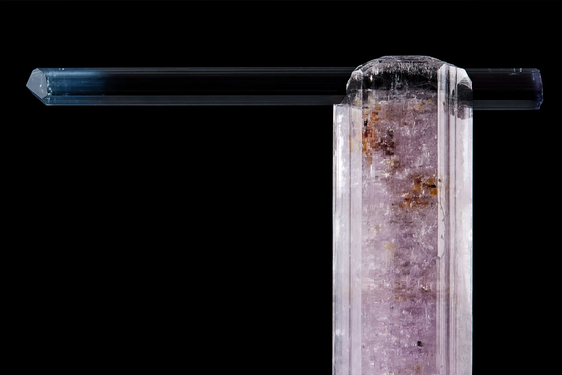 Purple Fluorapatite with Tourmaline - image 2