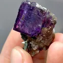 Purple Fluorite and Pyrite and Flaky Calcite Coexist comes from Yaogangxian,Hunan 30*20*25MM - image 3