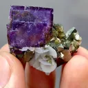 Purple Fluorite and Pyrite and Flaky Calcite Coexist comes from Yaogangxian,Hunan 30*20*25MM - image 4