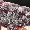 Purple Fluorite Mineral Specimen from Henan Province, Cubic Crystal Cluster - image 2