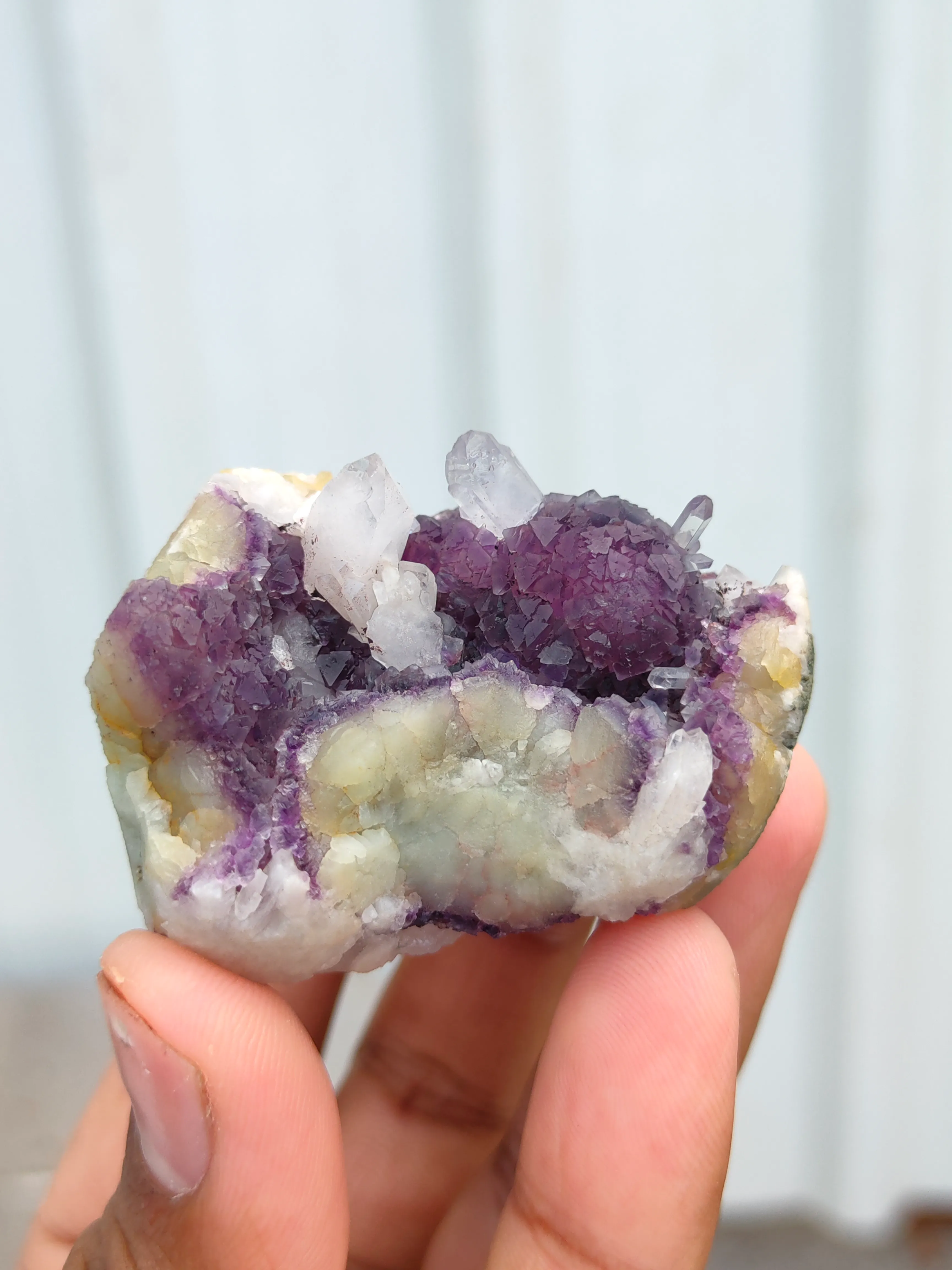 Purple Fluorite With Quartz - image 2