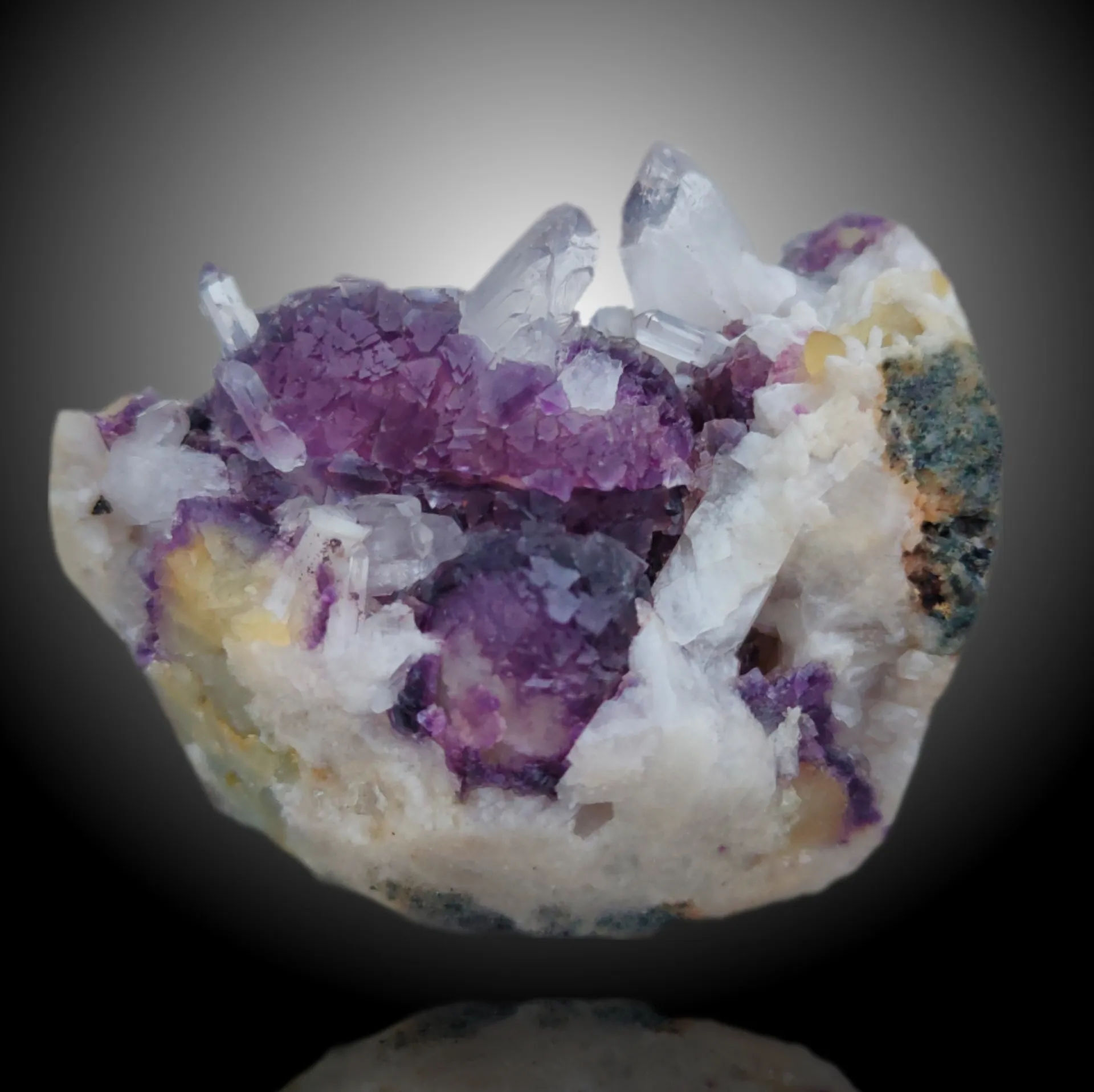 Purple Fluorite With Quartz - image 3