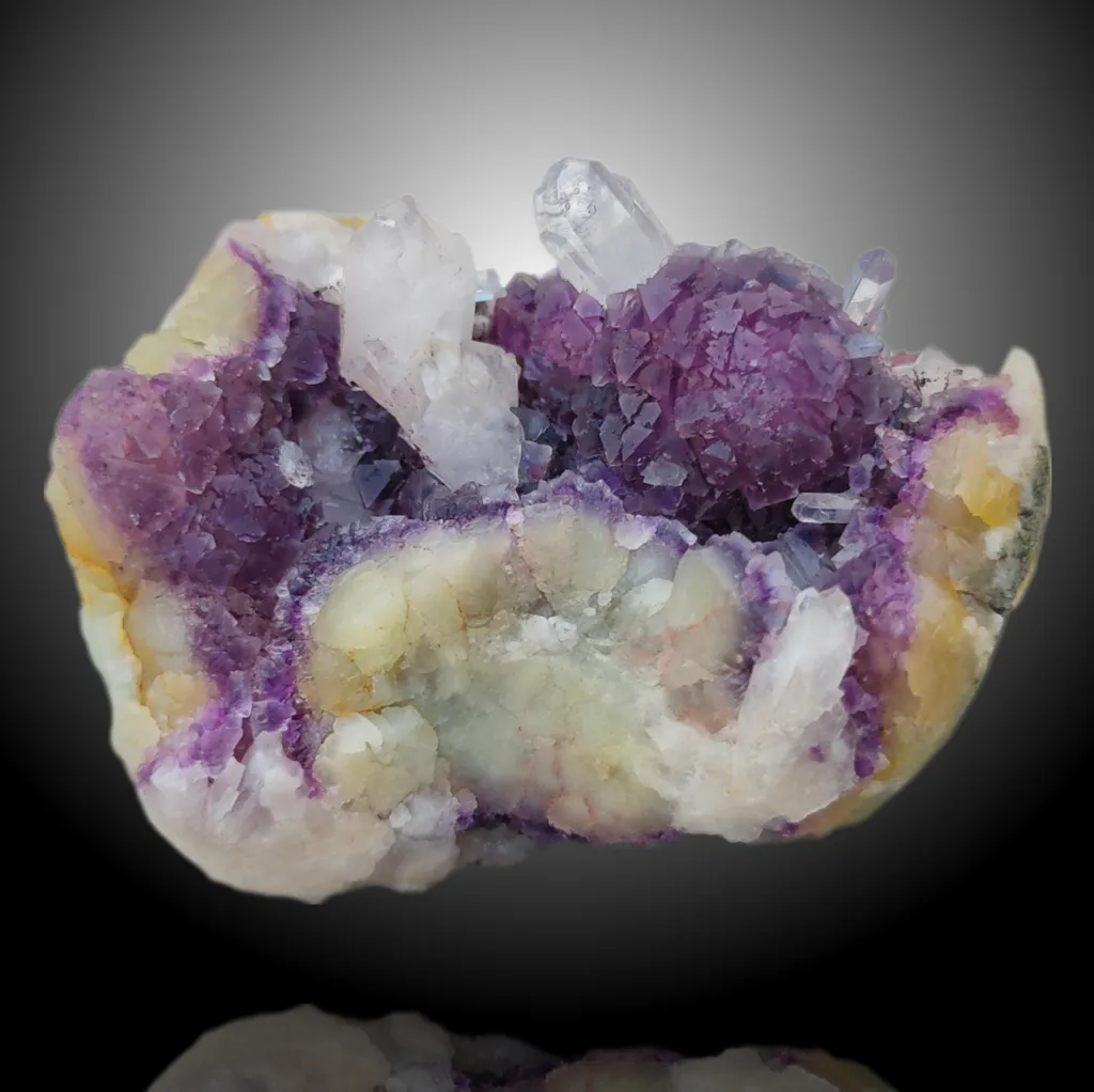 Purple Fluorite With Quartz image