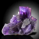 Purple Phantom Fluorite from Denton mine, Illinois. Quality is outstanding, its breathtaking clarity and phantoms makes it truly remarkable - image 1