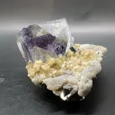 Purple Zoned Fluorite and Calcite from China, Yaogangxian Mine - 10110 - image 3