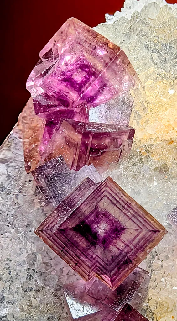 Purple Zoned Fluorite; China, Yaogangxian (YGX) Mine - image 2