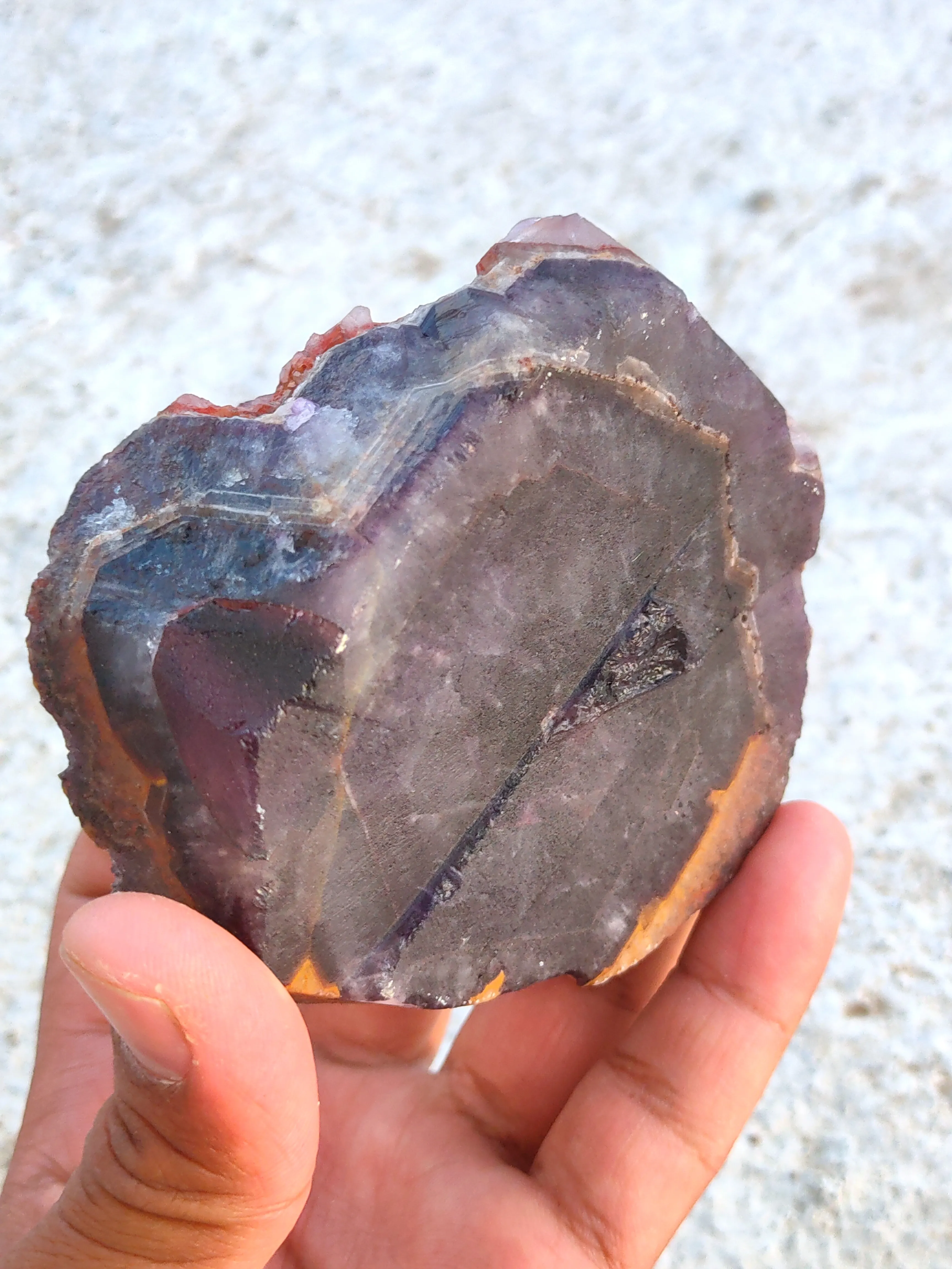 Pyramid Amethyst with Red Hematite Cluster Available for sale. - image 8