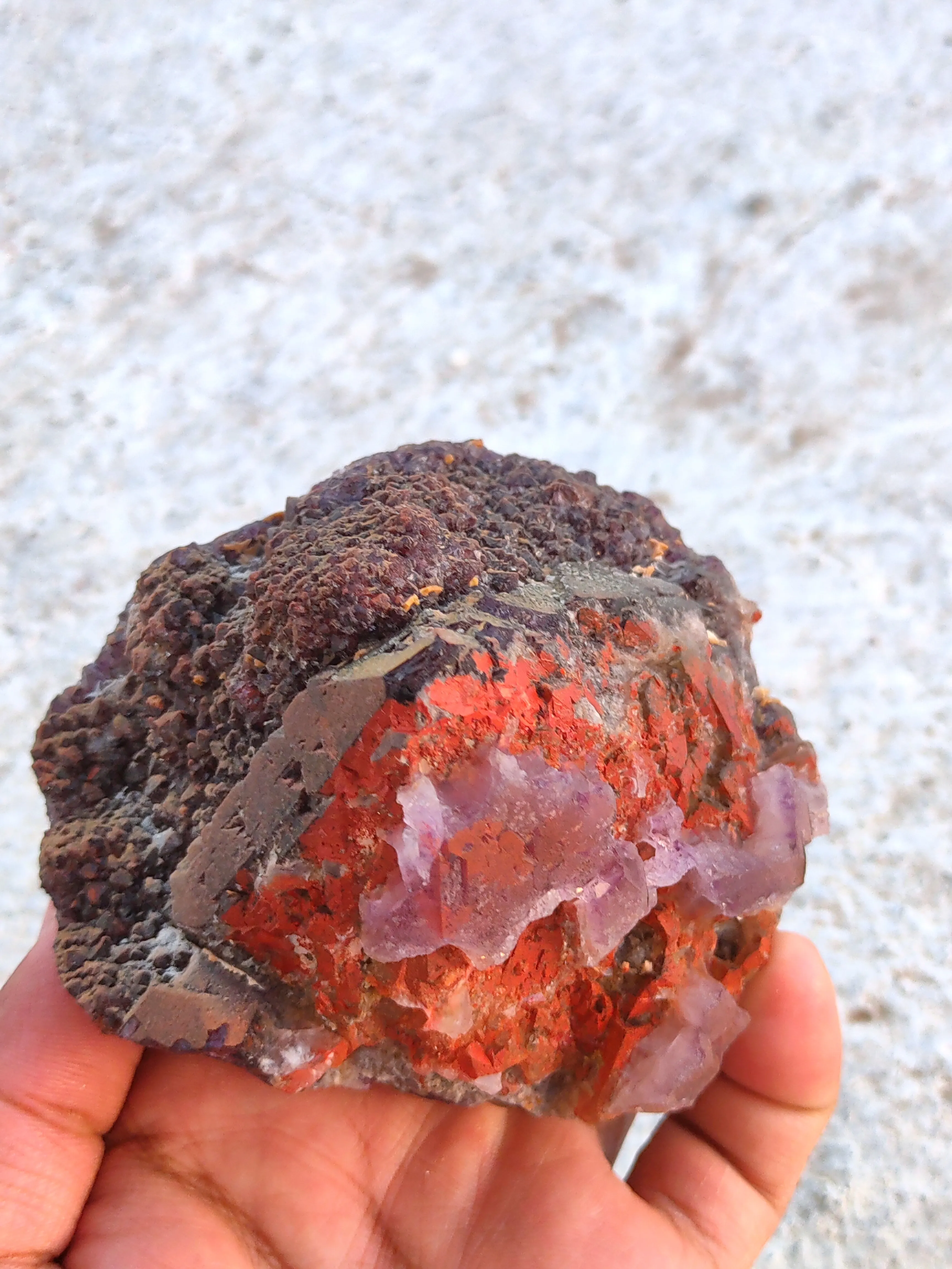 Pyramid Amethyst with Red Hematite Cluster Available for sale. - image 5
