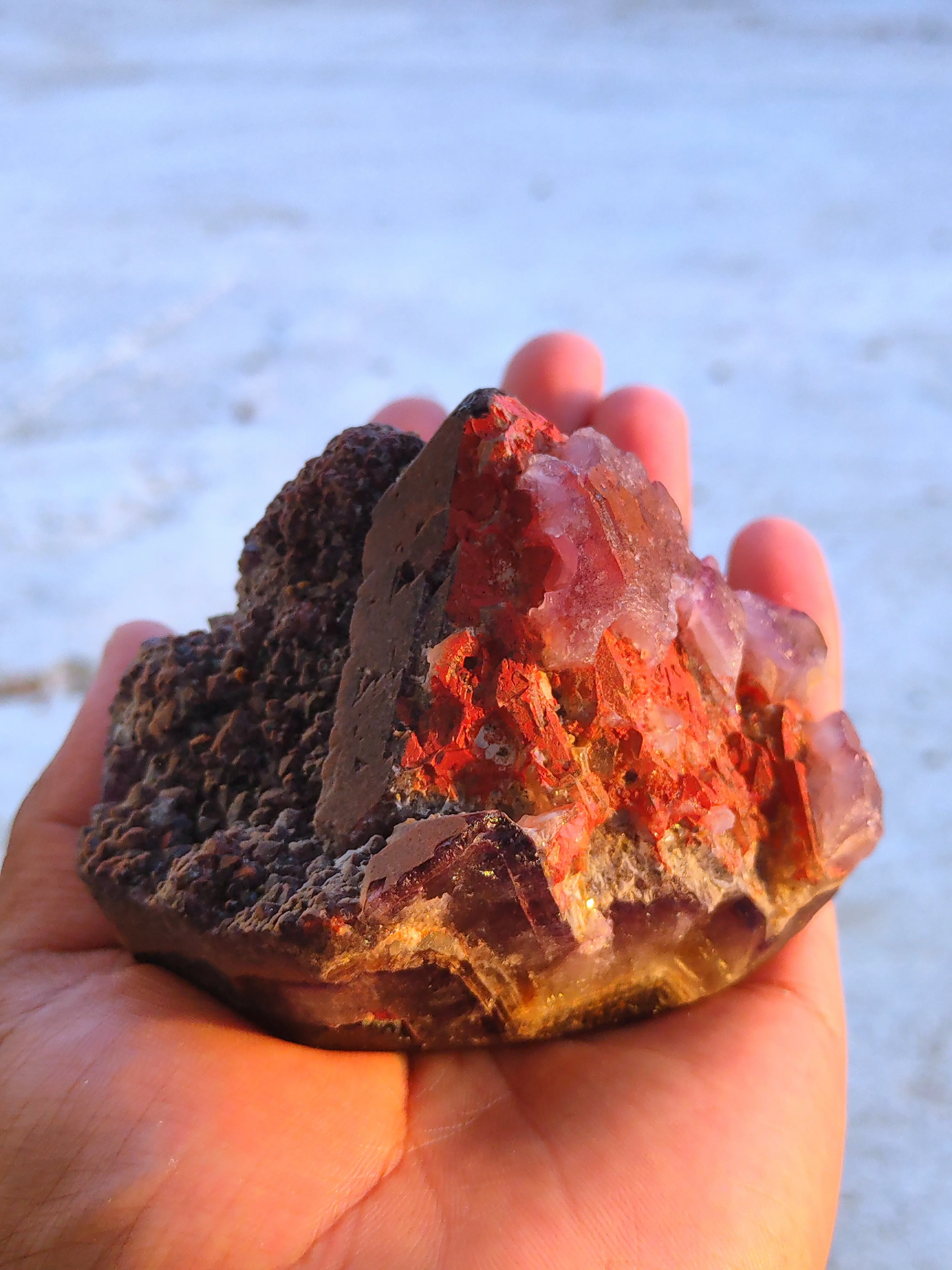Pyramid Amethyst with Red Hematite Cluster Available for sale. - image 7