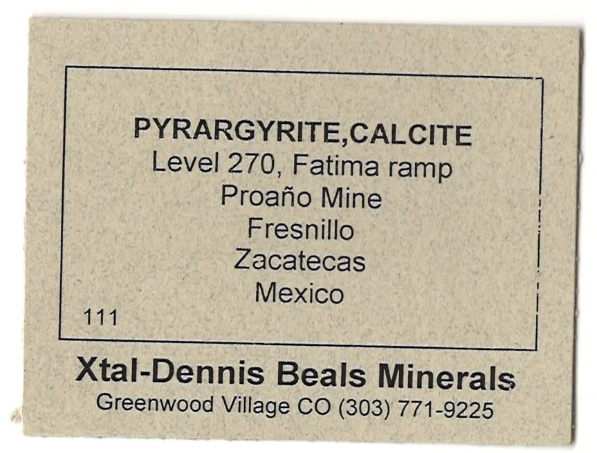 Pyrargyrite on Calcite - image 5