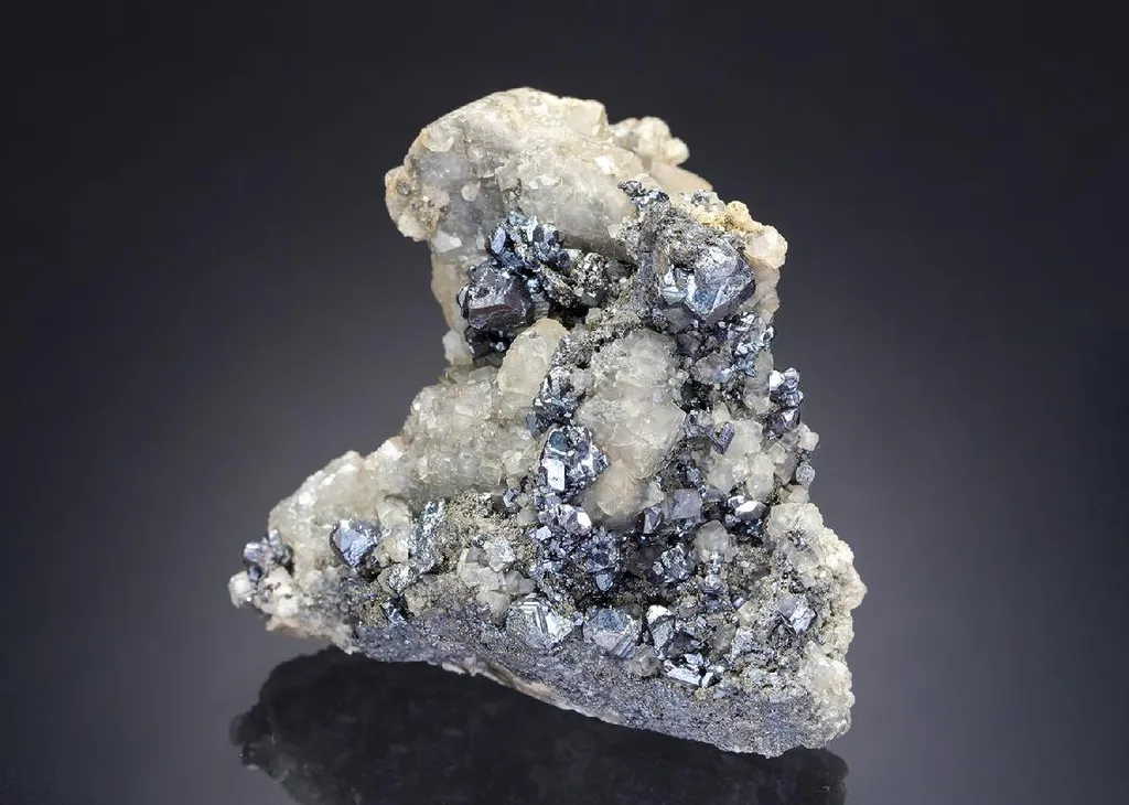 Pyrargyrite on Calcite image