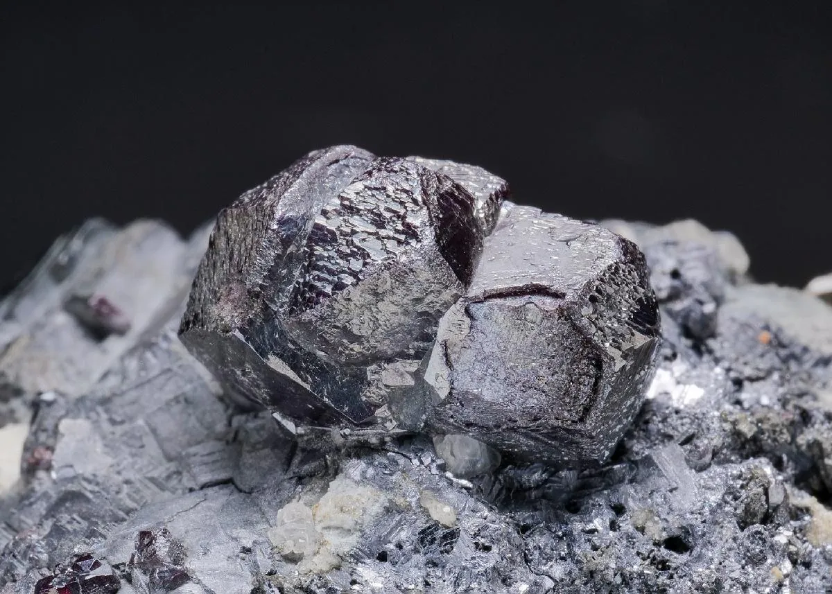 Pyrargyrite on Galena - image 1