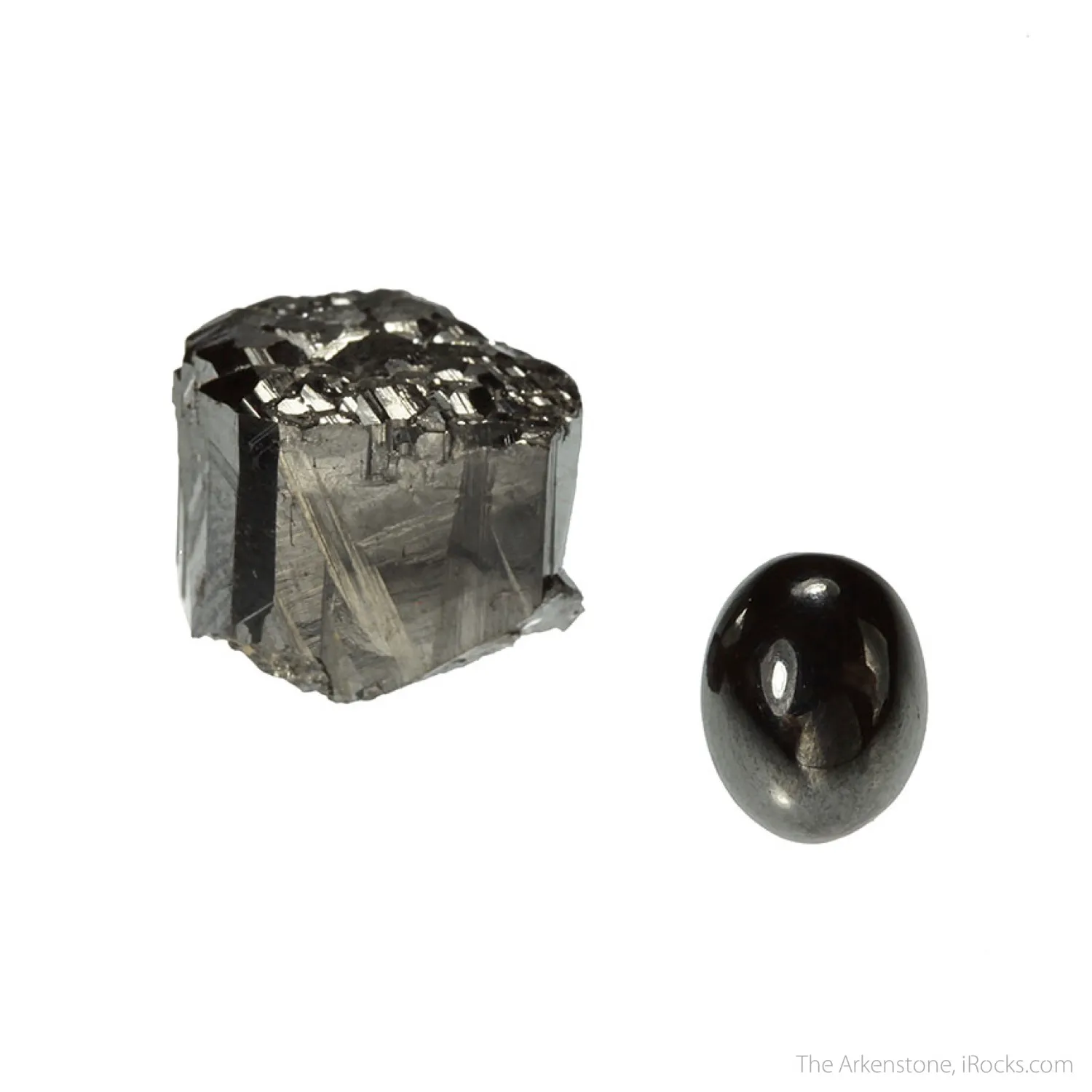 Pyrargyrite (rough and cut set) - image 1