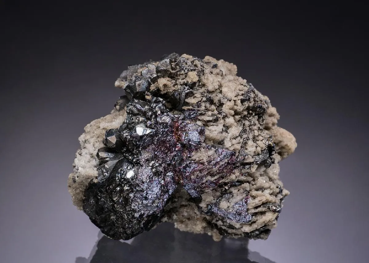 Pyrargyrite with Galena and Calcite - image 1