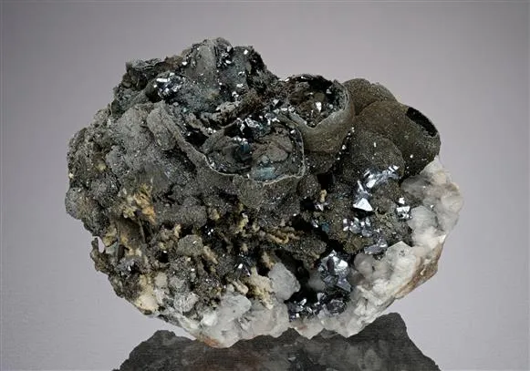 Pyrargyrite with NATIVE Arsenic and ARGENTOPYRITE - image 1