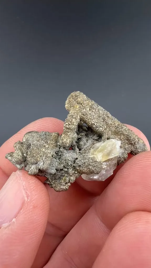 Pyrite after Anhydrite with Calcite image