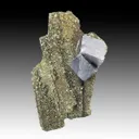 Pyrite after Anhydrite with Galena - image 1