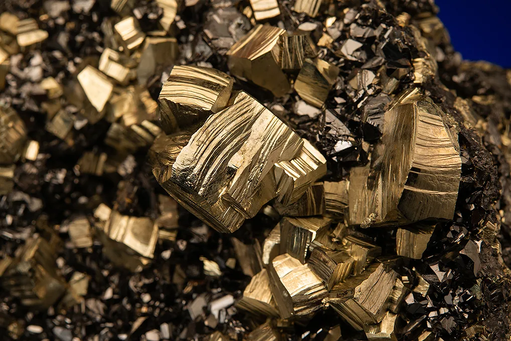 Pyrite after Pyrrhotite on Sphalerite - image 2