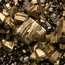 Pyrite after Pyrrhotite on Sphalerite - image 2