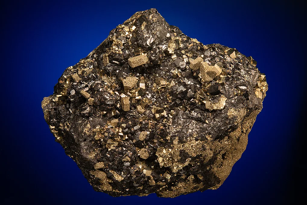 Pyrite after Pyrrhotite on Sphalerite image
