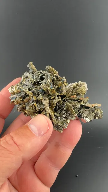 Pyrite after Pyrrhotite with Calcite