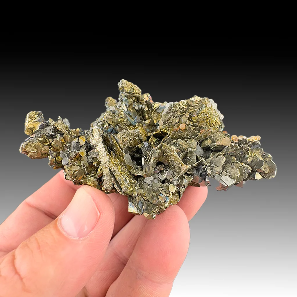 Pyrite after Pyrrhotite with Calcite - image 1