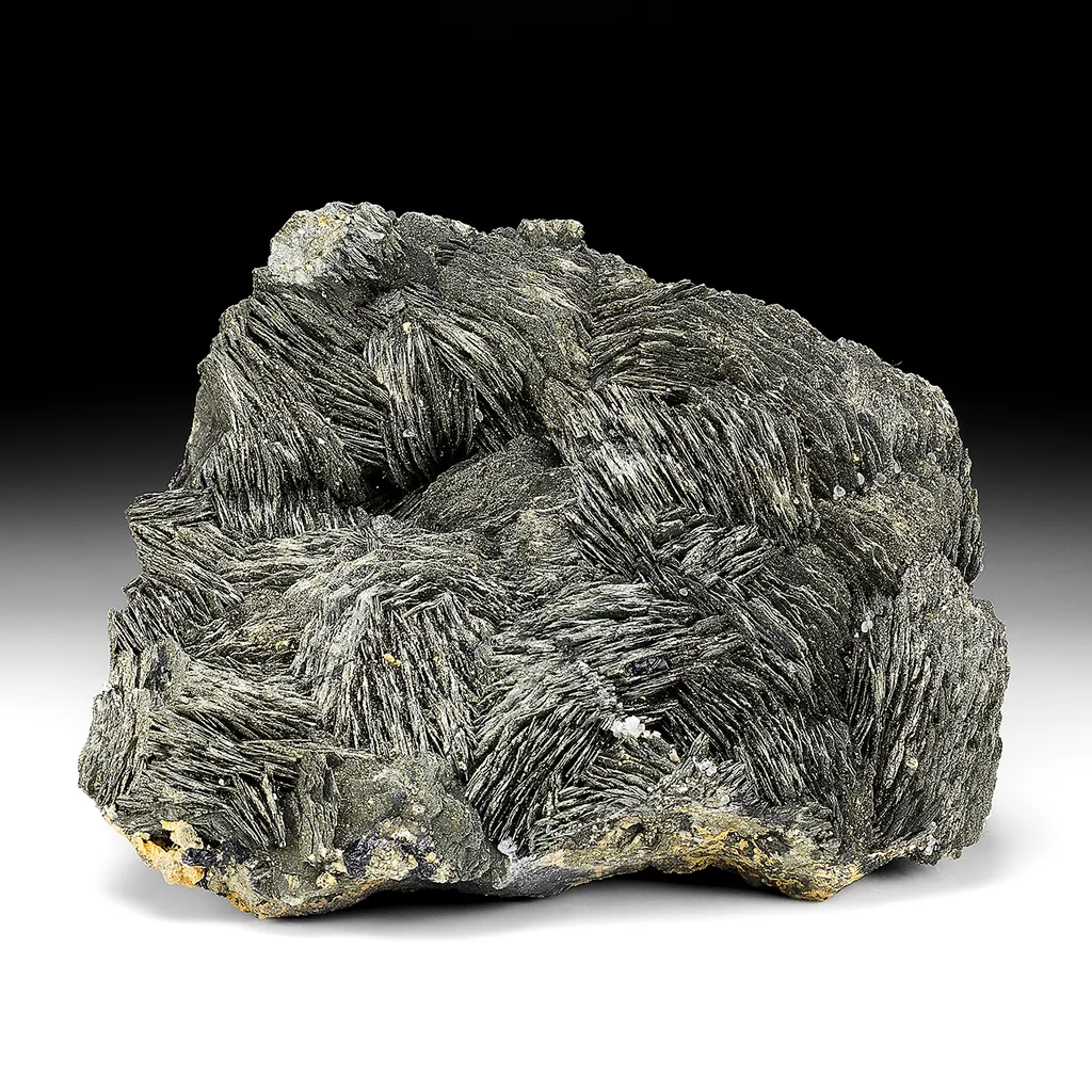 Pyrite after Pyrrhotite with Calcite, Rhodochrosite image