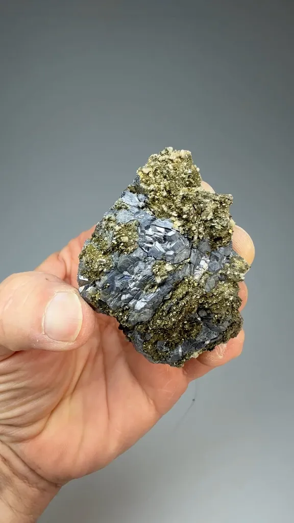 Pyrite after Pyrrhotite with Galena image