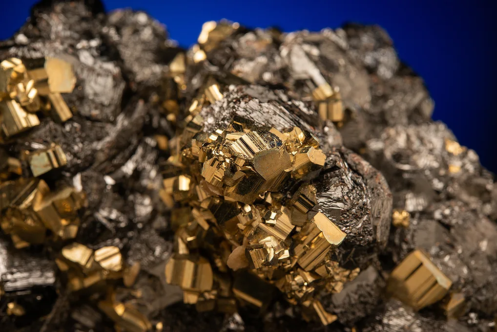 Pyrite after Pyrrhotite with Pyrite on Sphalerite - image 2