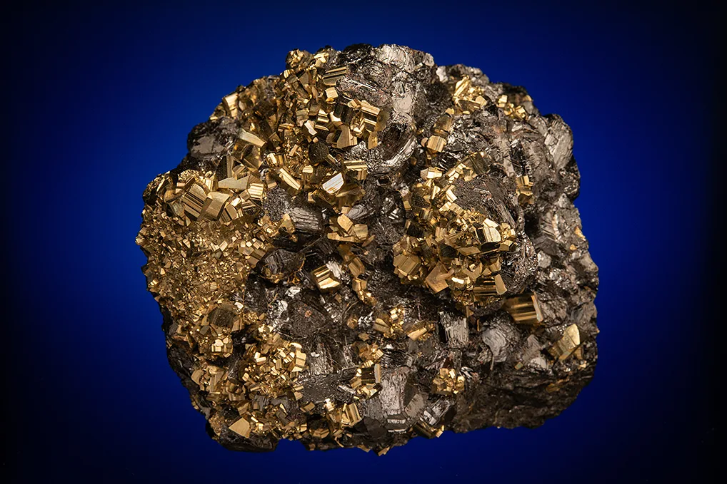 Pyrite after Pyrrhotite with Pyrite on Sphalerite image