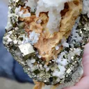 Pyrite and calcite 2060 grams - China - image 5