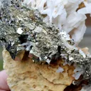 Pyrite and calcite 2060 grams - China - image 3