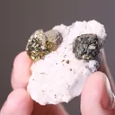 Pyrite and Calcite on Quartz - image 2