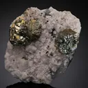 Pyrite and Calcite on Quartz - image 1
