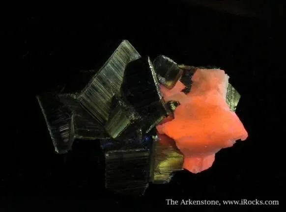 Pyrite and Manganocalcite (Fluorescent) - image 8