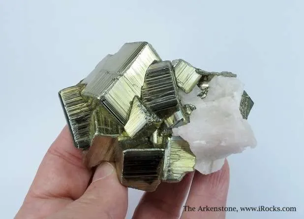 Pyrite and Manganocalcite (Fluorescent) - image 4