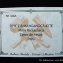 Pyrite and Manganocalcite (Fluorescent) - image 7