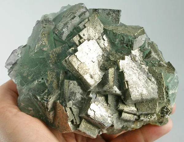 Pyrite, Calcite, Fluorite image