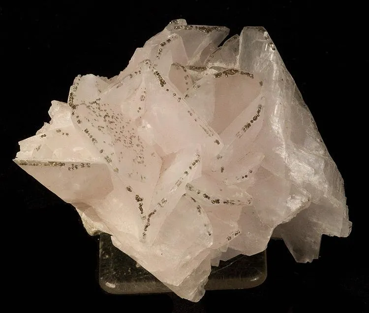 Pyrite, Calcite (Var: Manganoan Calcite) image
