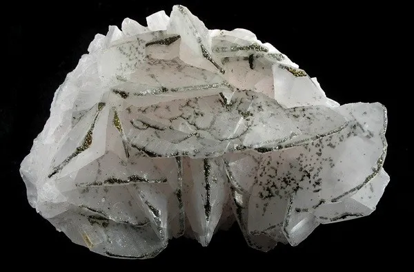 Pyrite, Calcite (Var: Manganoan Calcite) image
