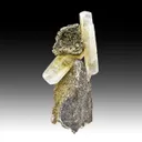 Pyrite cast after Galena with Calcite - image 1