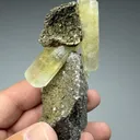 Pyrite cast after Galena with Calcite - image 2