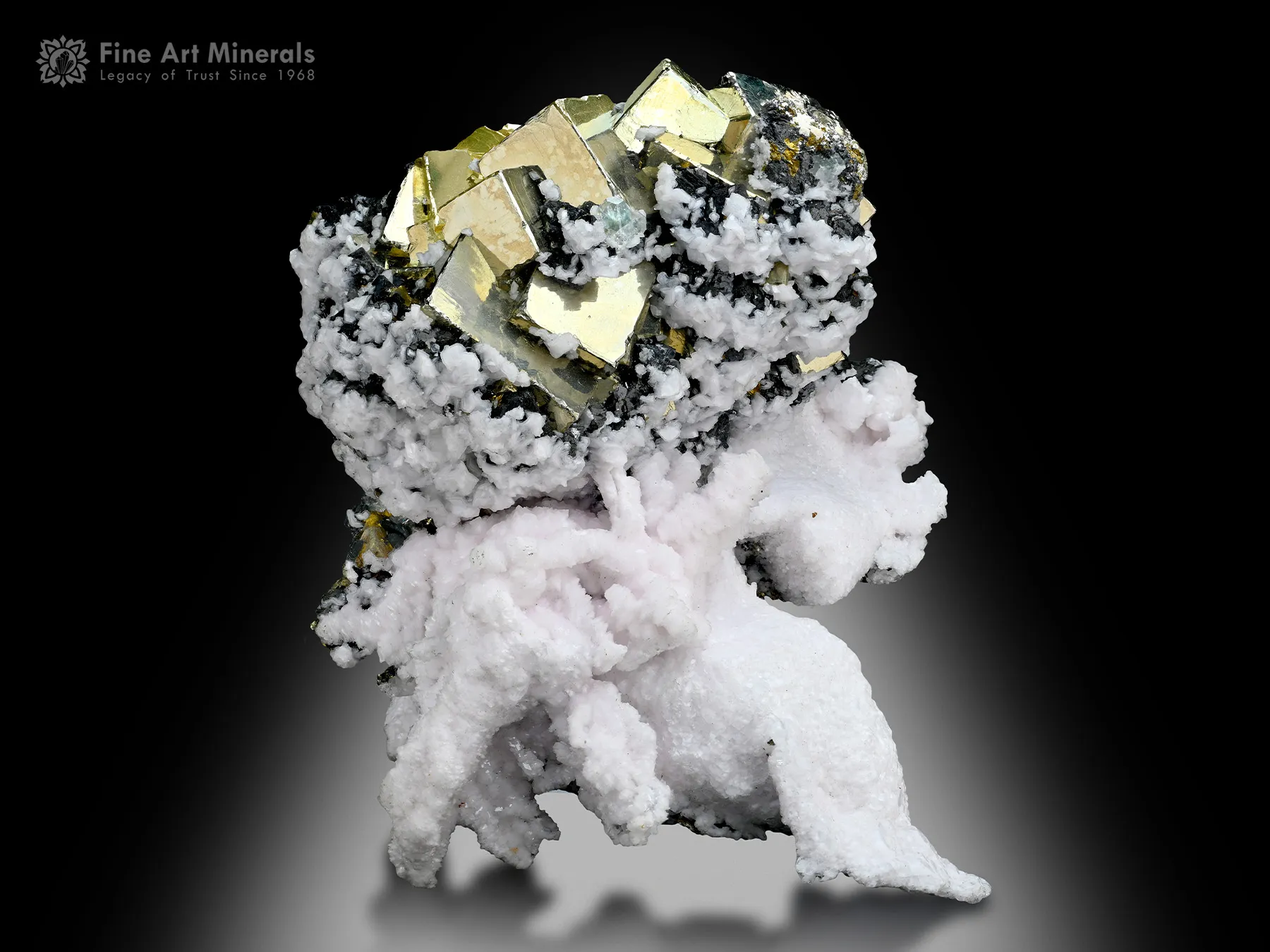 Pyrite Cluster on Matrix from China - image 1