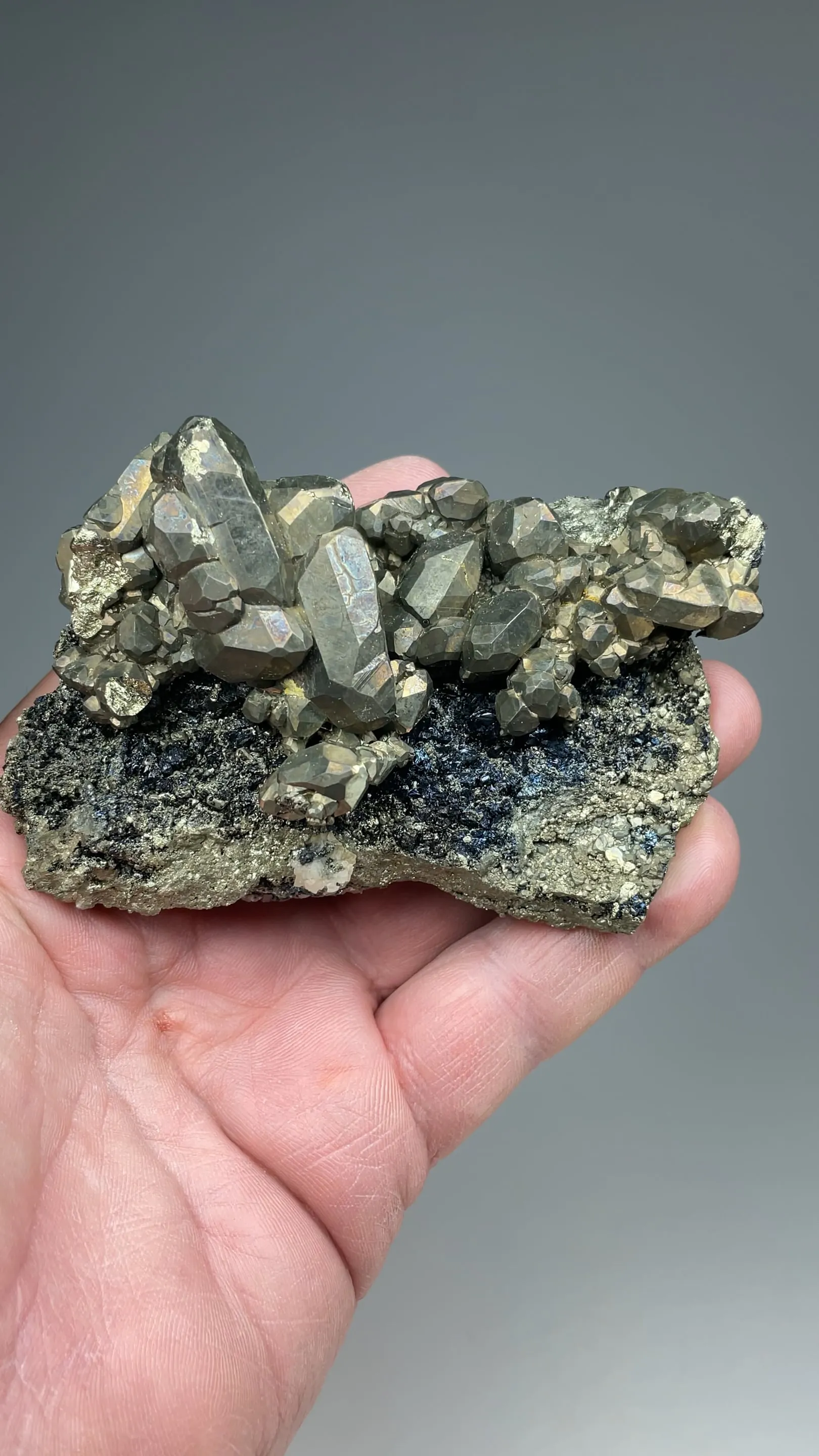 Pyrite epitaxial on Marcasite with Sphalerite - image 2