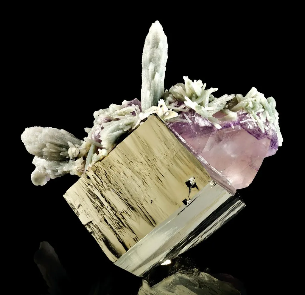 Pyrite, Fluorite, Quartz image